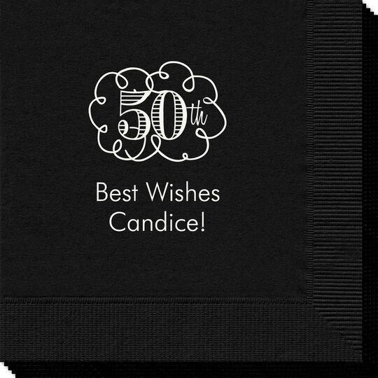 Fun Anniversary Scroll Napkins